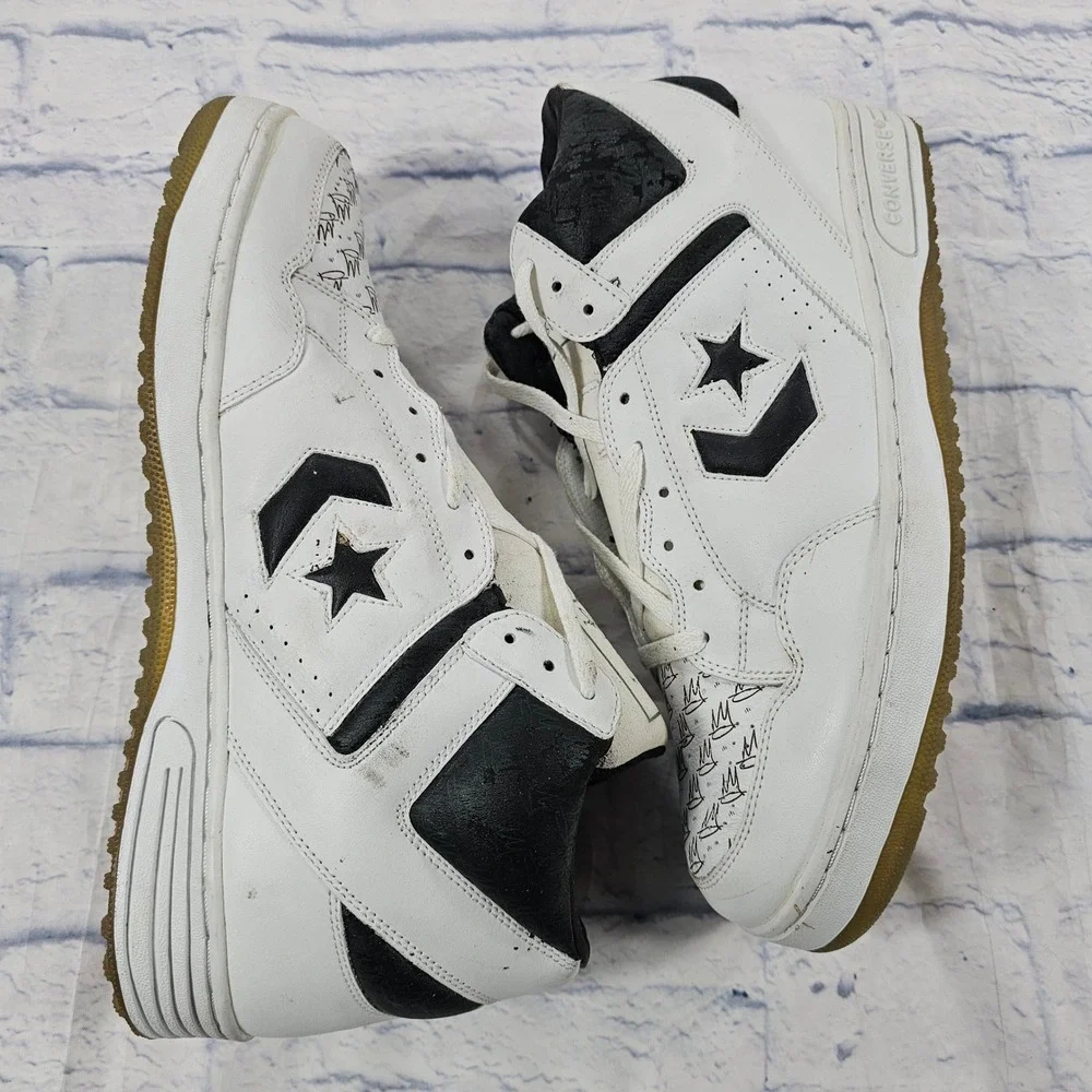 Converse x Mos Def Weapon MDF Brooklyn Mens 15 White Black Crown Sneaker VTG - Picture 6 of 15